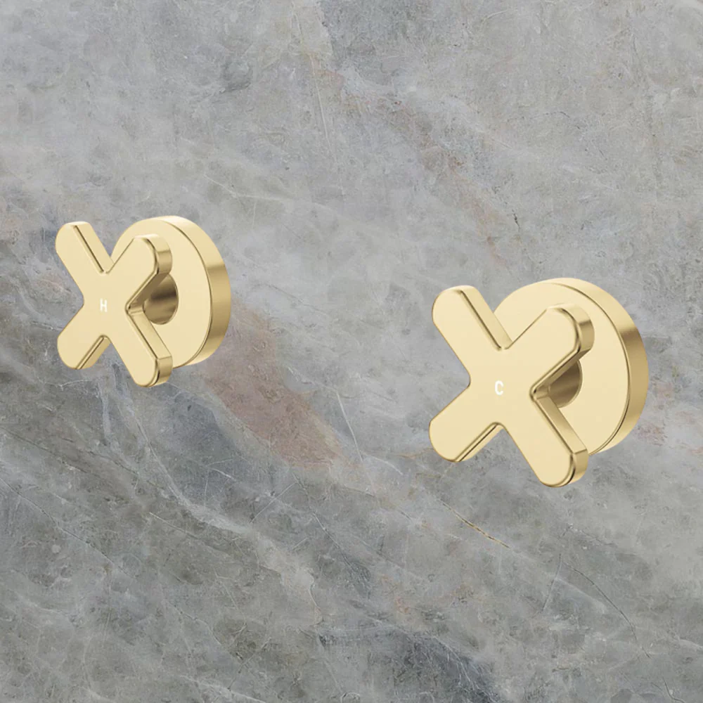 Fienza Kaya Cross Wall Taps Urban Brass Lead Free - Image 2