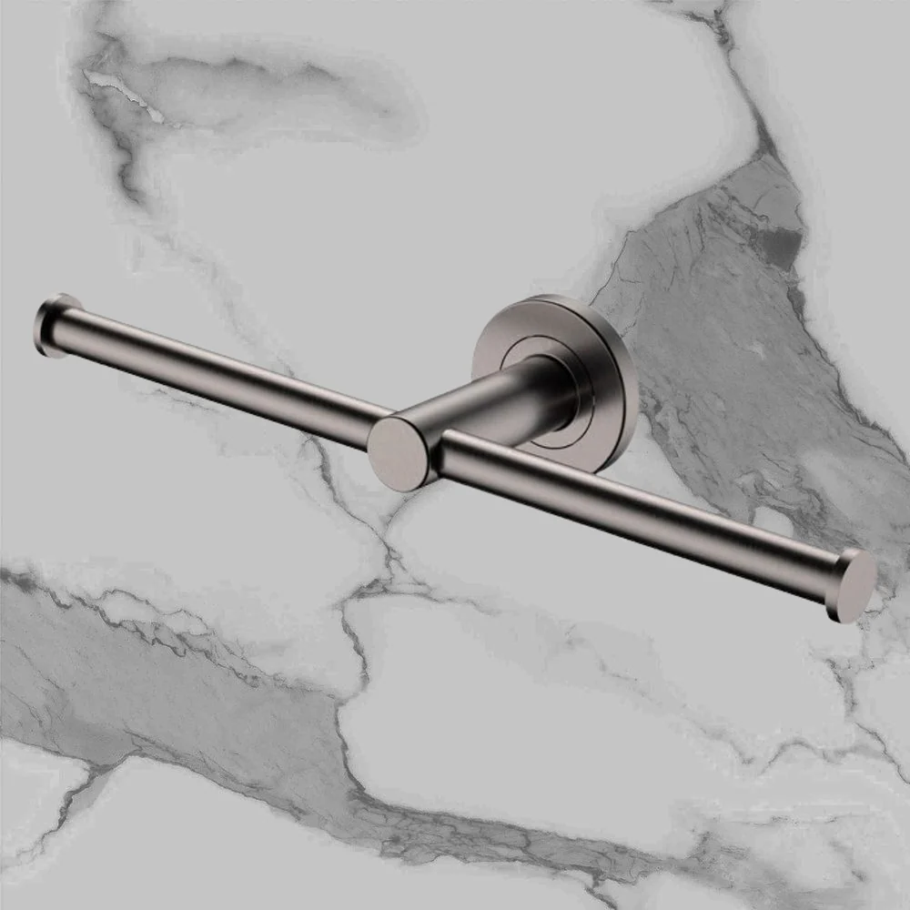 Fienza Kaya Double Toilet Roll Holder Gunmetal - Image 2