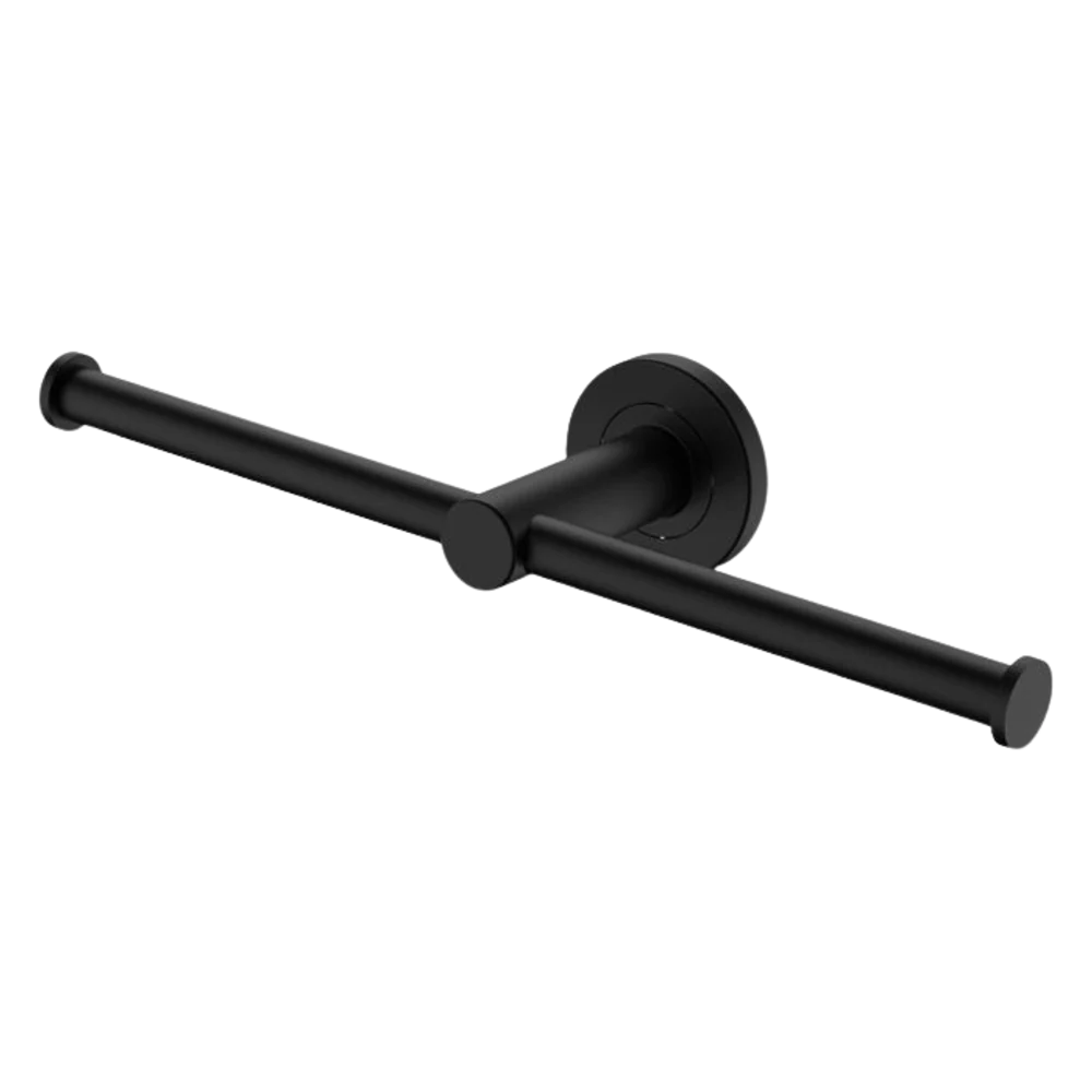 Fienza Kaya Double Toilet Roll Holder Matte Black - Image 3