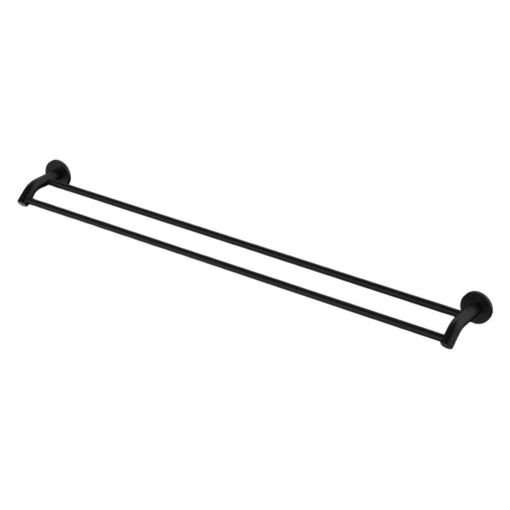 Fienza Kaya Double Towel Rail 900mm Matte Black