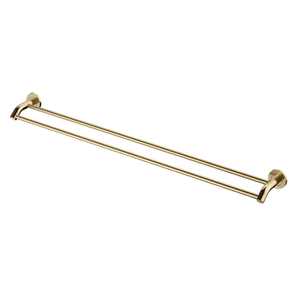 Fienza Kaya Double Towel Rail 900mm Urban Brass - Image 3