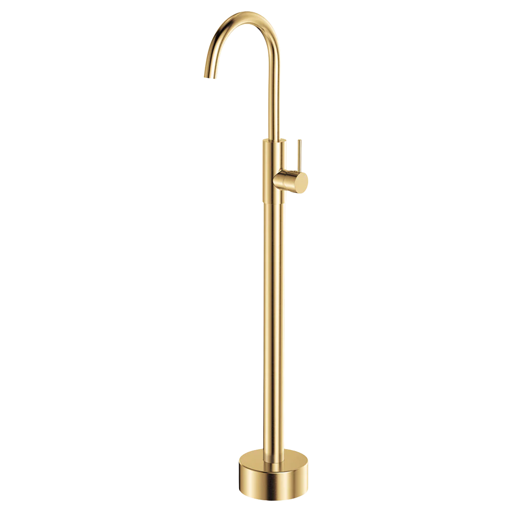 Fienza Kaya Floor Mounted Bath Mixer Urban Brass Lead Free