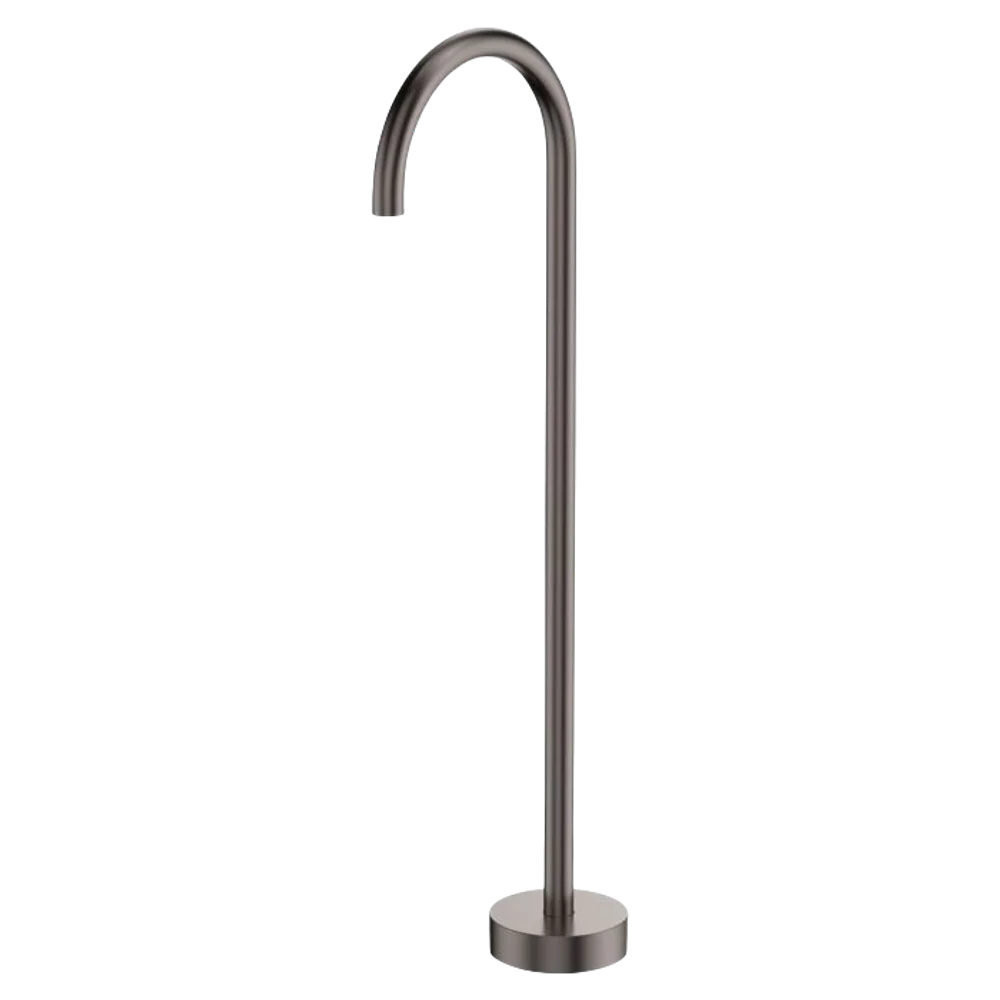 Fienza Kaya Gooseneck Floor Mounted Bath Outlet Gunmetal