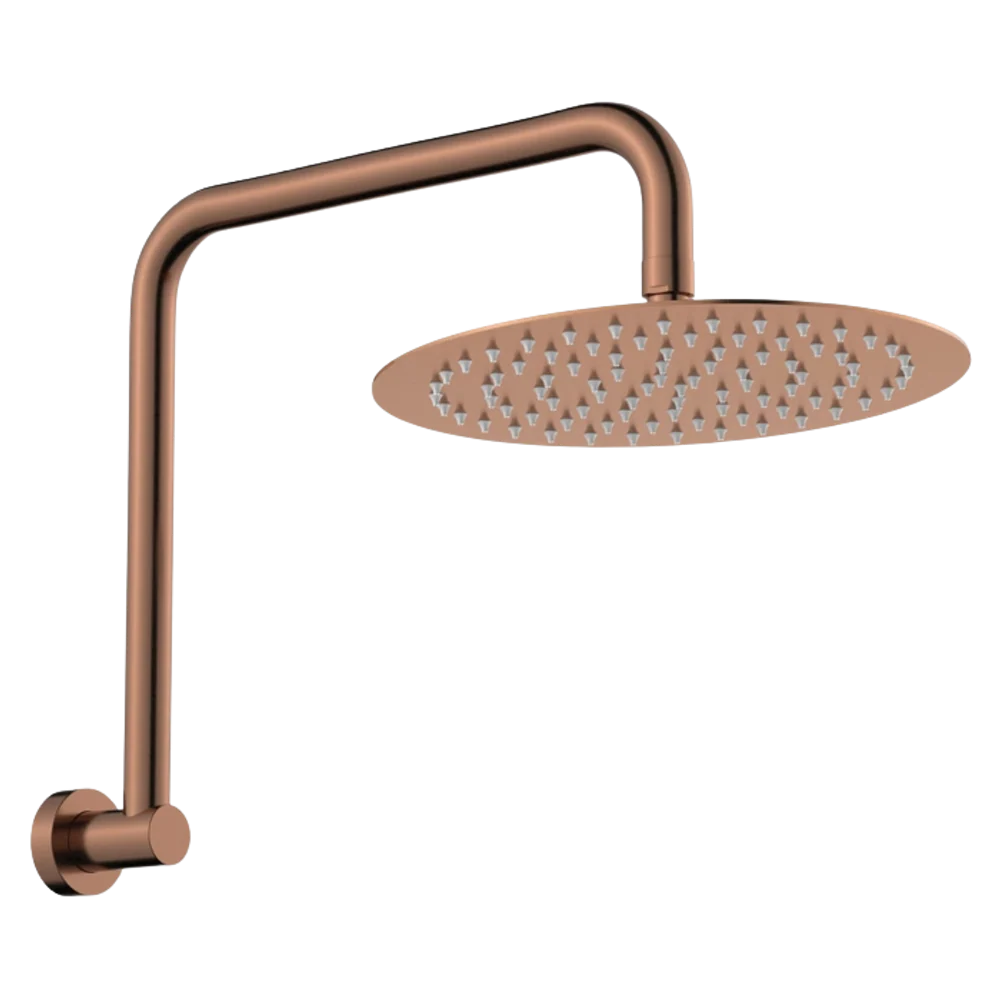 Fienza Kaya Gooseneck Shower Arm Set Brushed Copper - Image 3