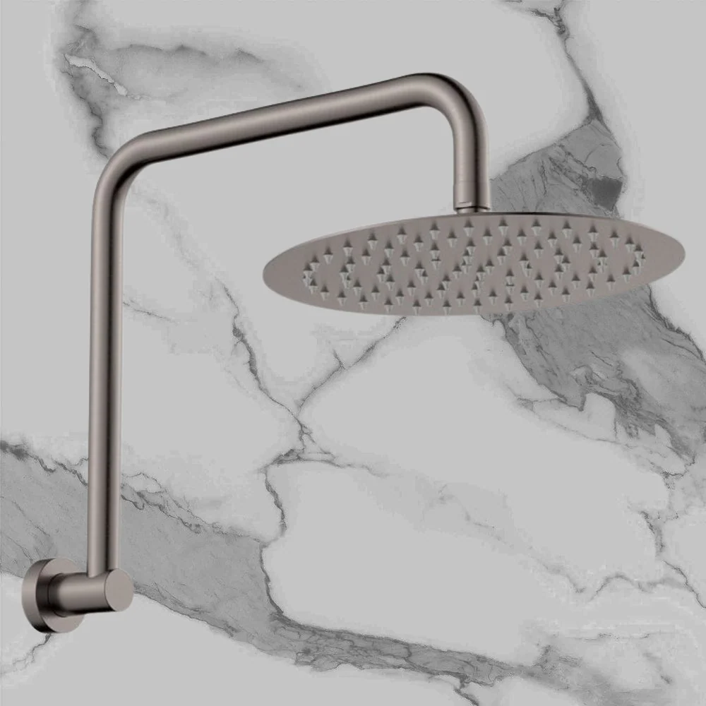 Fienza Kaya Gooseneck Shower Arm Set Gunmetal - Image 2
