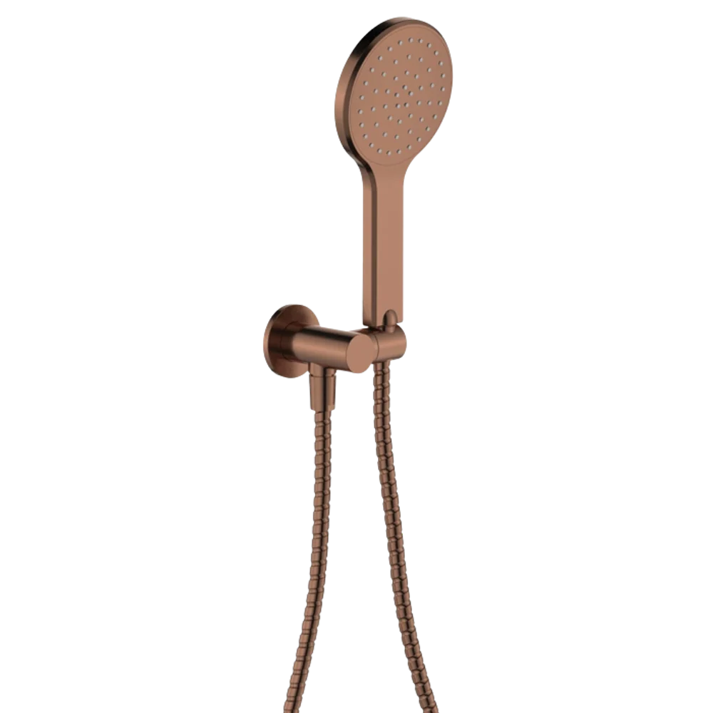 Fienza Kaya Hand Shower Round Plate Brushed Copper