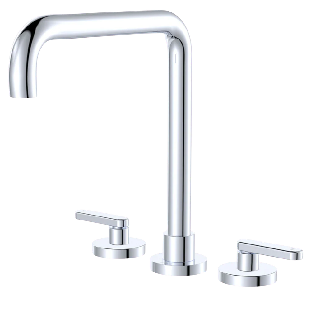 Fienza Kaya Lever Taps Squareline Hob Set Chrome Lead Free