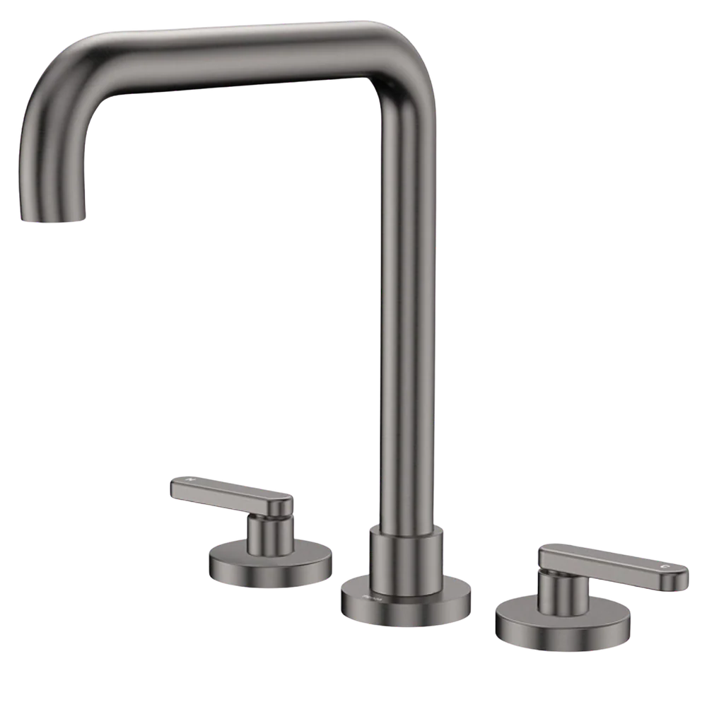 Fienza Kaya Lever Taps Squareline Hob Set Gunmetal Lead Free - Image 3