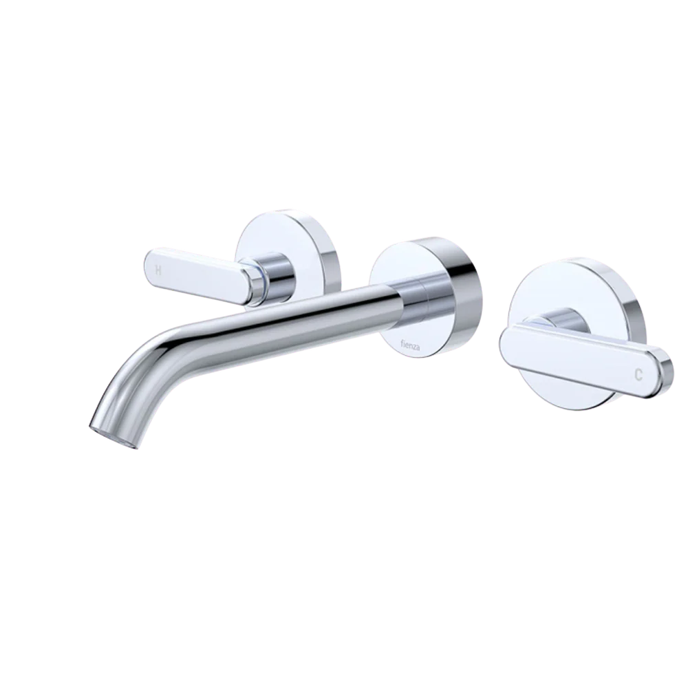 Fienza Kaya Lever Taps Wall Basin/Bath 180mm Outlet Set Chrome Lead Free - Image 3
