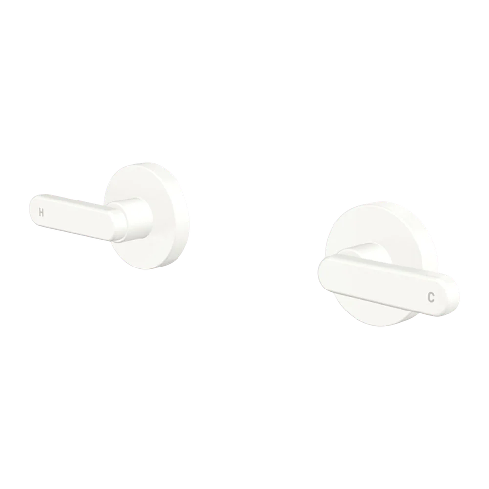 Fienza Kaya Lever Wall Taps Matte White Lead Free - Image 3