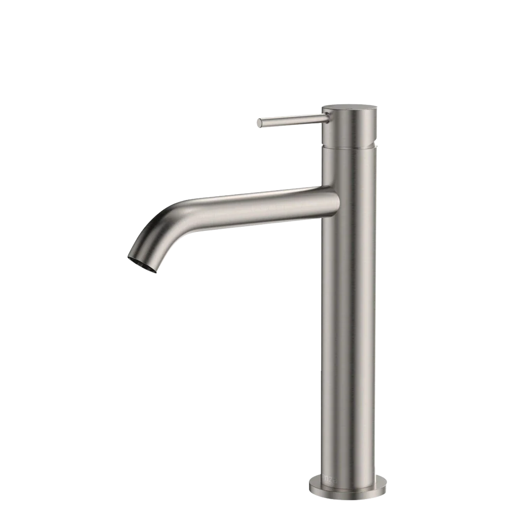 Fienza Kaya Medium Basin Mixer Brushed Nickel Lead Free