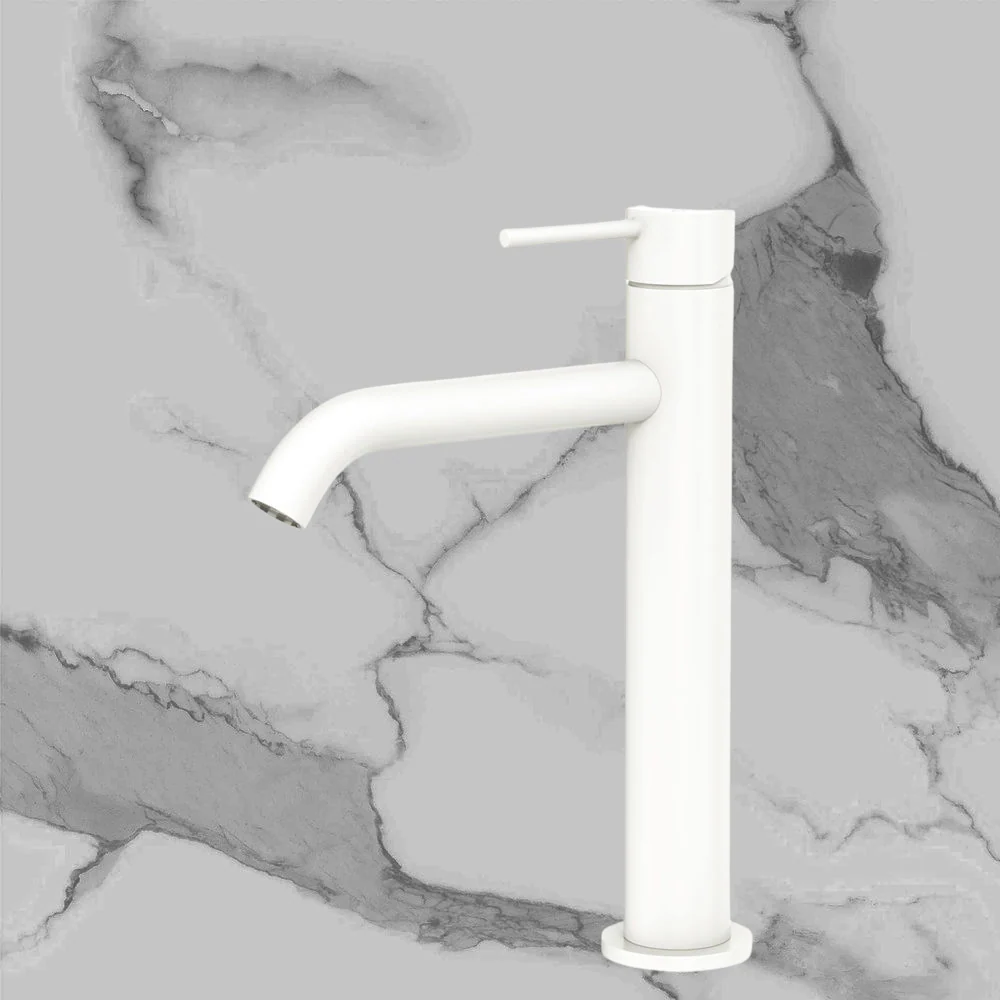 Fienza Kaya Medium Basin Mixer Matte White - Image 2