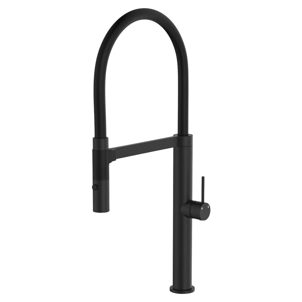 Fienza Kaya Pull Down Sink Mixer Matte Black Lead Free