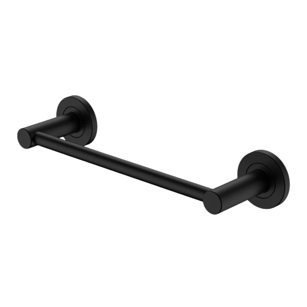 Fienza Kaya Single Towel Rail 300mm Matte Black - Image 3