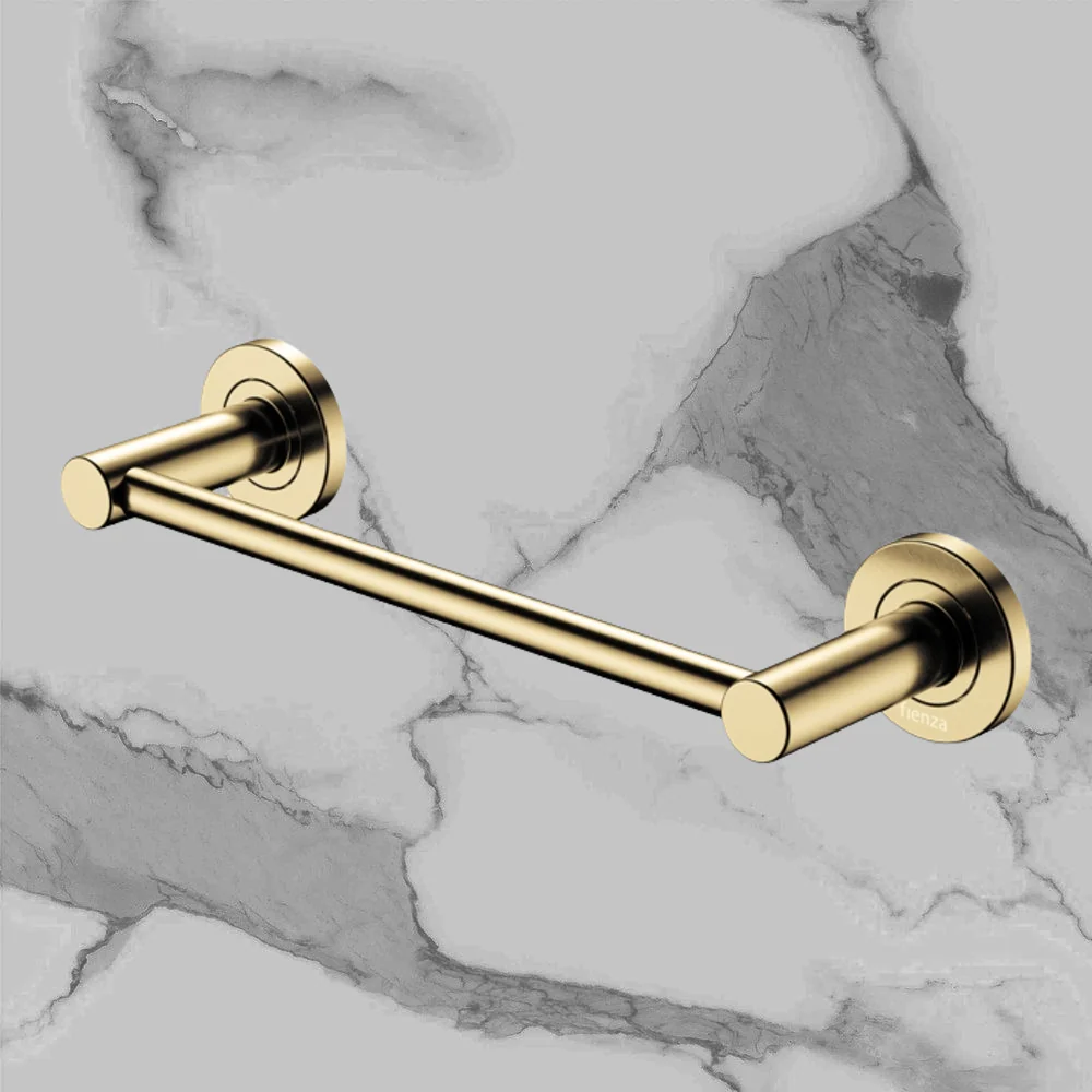 Fienza Kaya Single Towel Rail 300mm Urban Brass - Image 2