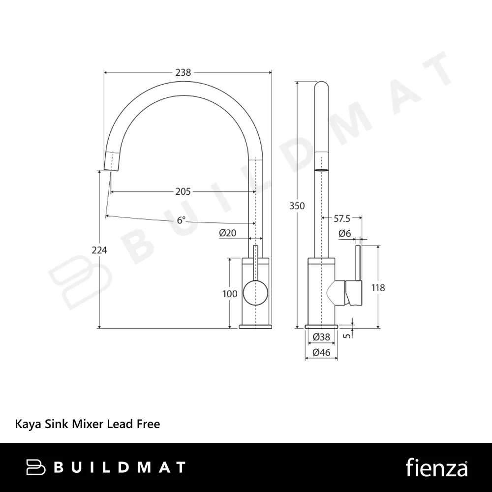 Fienza Kaya Sink Mixer Chrome Lead Free - Image 4