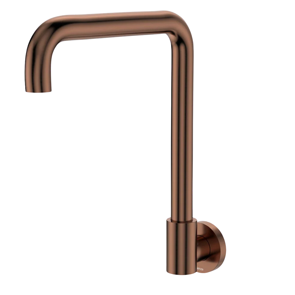 Fienza Kaya Squareline Wall Swivel Outlet Brushed Copper Lead Free
