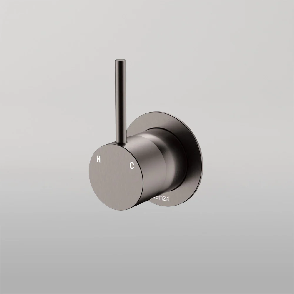 Fienza Kaya Up Wall Mixer Small Round Plate Gunmetal Lead Free - Image 2