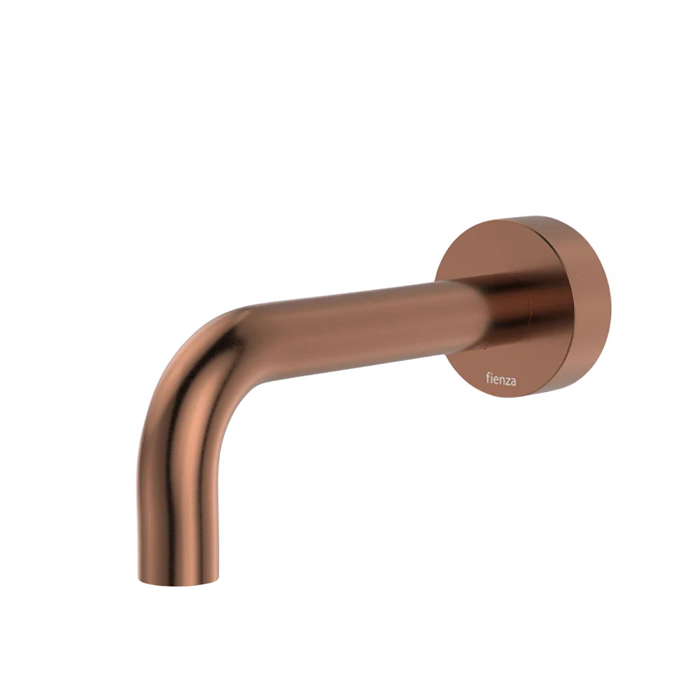 Fienza Kaya Wall Basin/Bath 130mm Outlet Round Plate Brushed Copper Lead Free - Image 3
