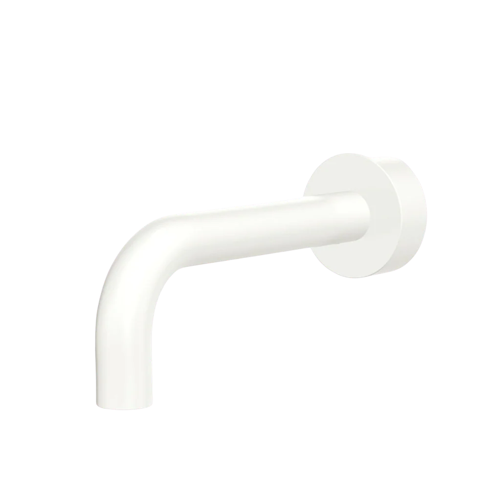 Fienza Kaya Wall Basin/Bath 130mm Outlet Round Plate Matte White Lead Free