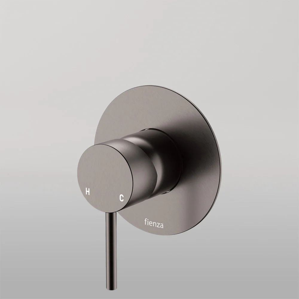 Fienza Kaya Wall Mixer Large Round Plate Gunmetal Lead Free - Image 2