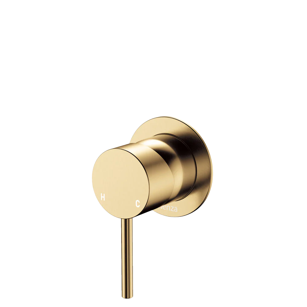 Fienza Kaya Wall Mixer Small Round Plate Urban Brass Lead Free