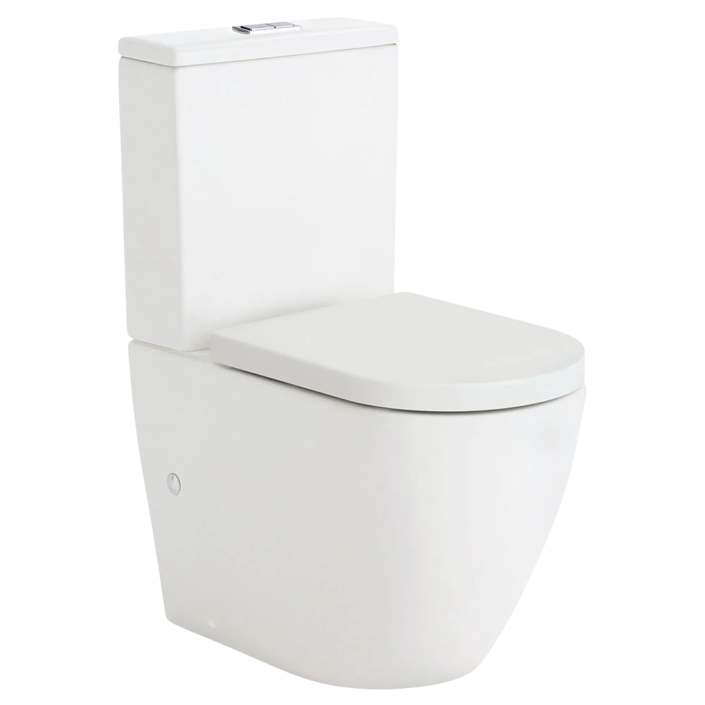 Fienza Koko Tornado Back-to-Wall Toilet Suite P-Trap Matte White - Image 3