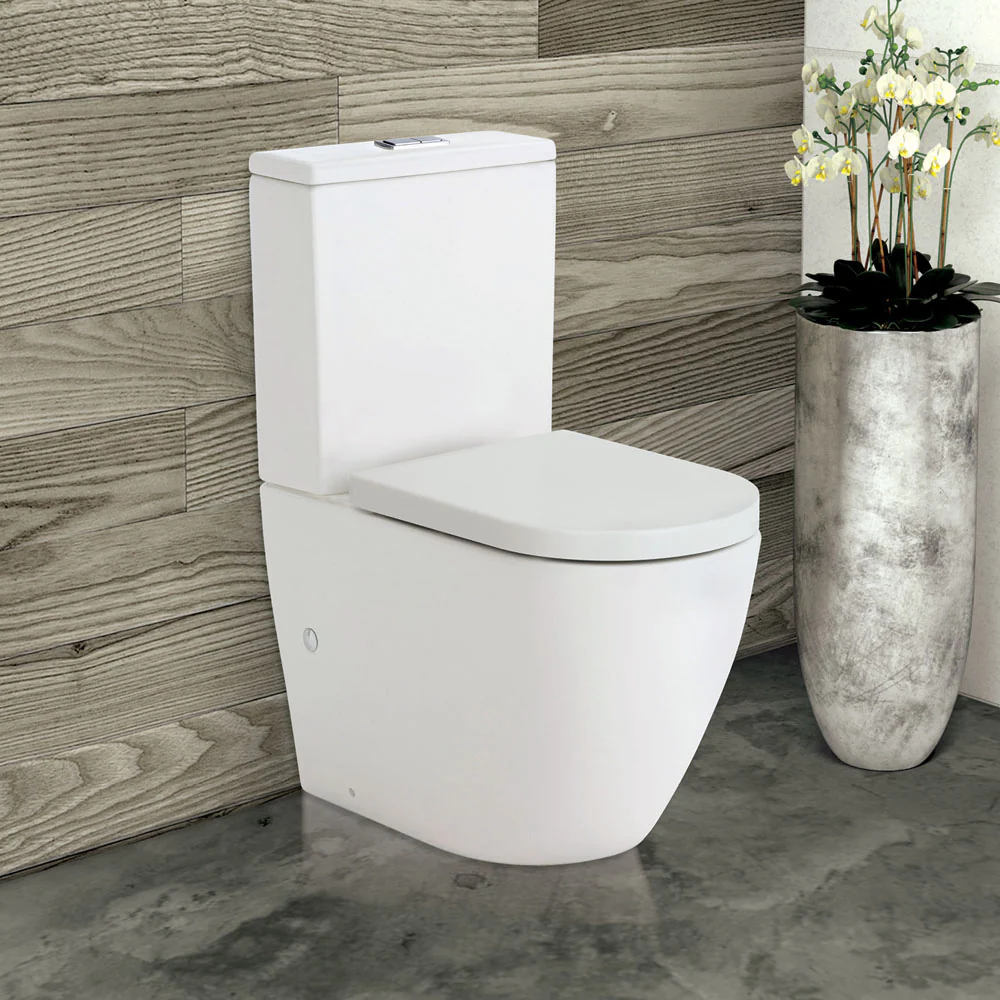 Fienza Koko Tornado Back-to-Wall Toilet Suite P-Trap Matte White - Image 2