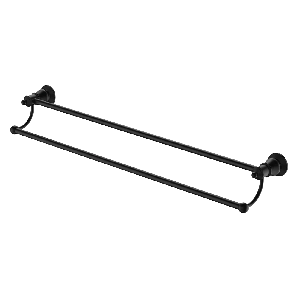 Fienza Lillian Double Towel Rail Matte Black - Image 3