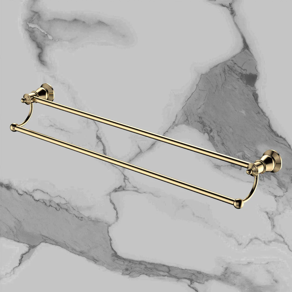 Fienza Lillian Double Towel Rail Urban Brass - Image 2