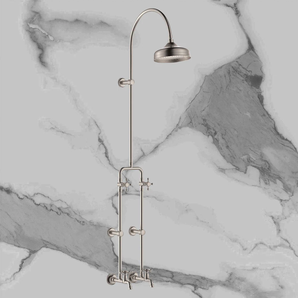 Fienza Lillian Exposed Rail Shower And Bath Set Brushed Nickel - Image 2