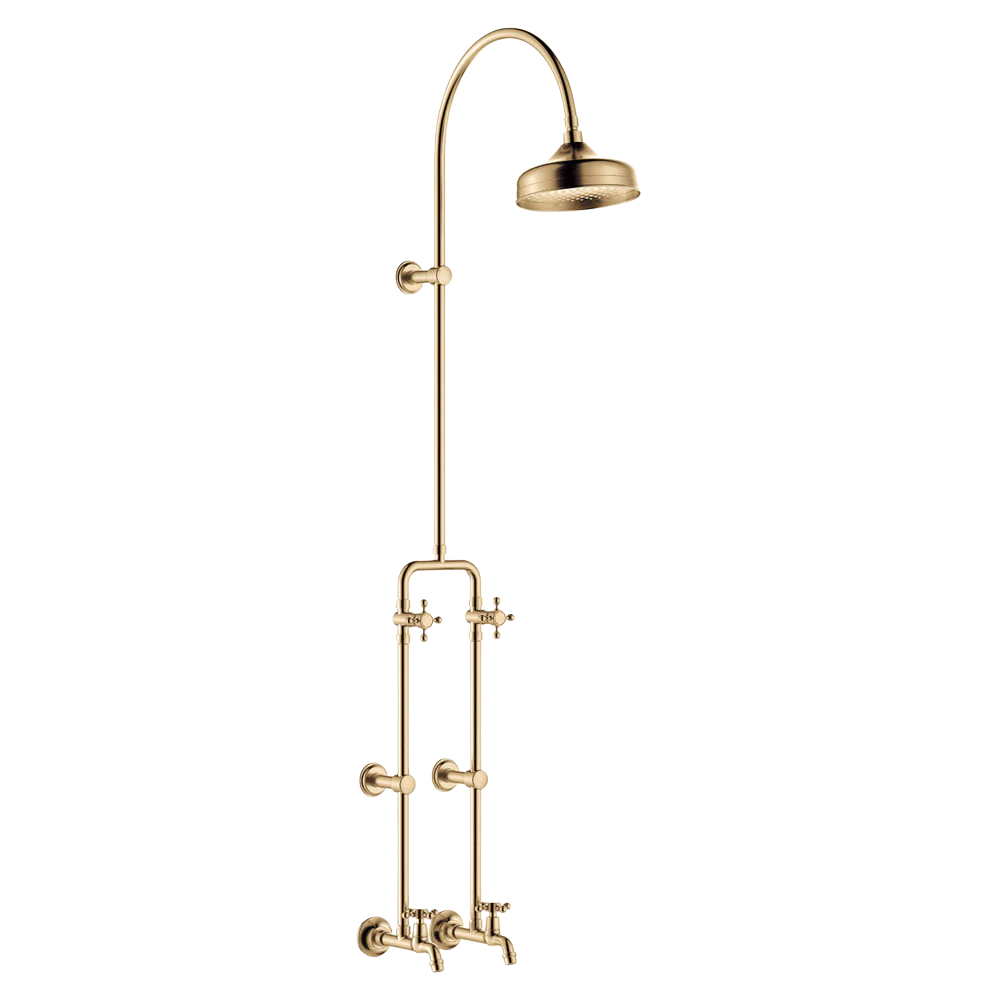 Fienza Lillian Exposed Rail Shower And Bath Set Urban Brass - Image 3
