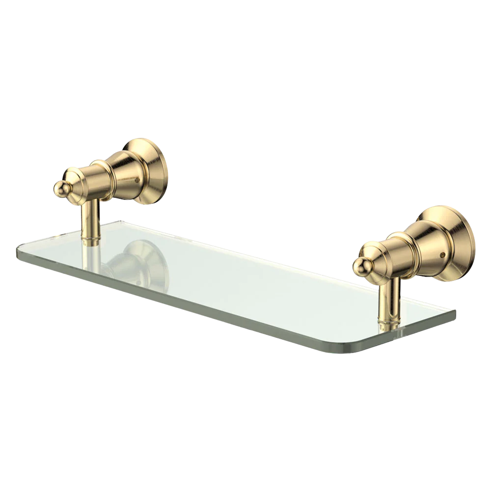 Fienza Lillian Glass Shelf Urban Brass - Image 3