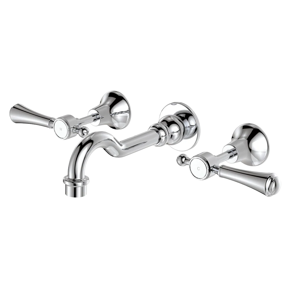Fienza Lillian Lever Basin/Bath Wall Set Chrome - Image 3