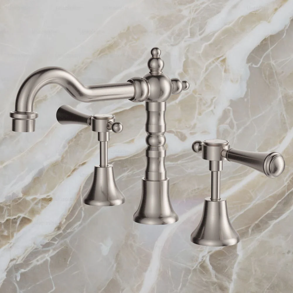 Fienza Lillian Lever Basin Set Brushed Nickel Lead Free - Image 2