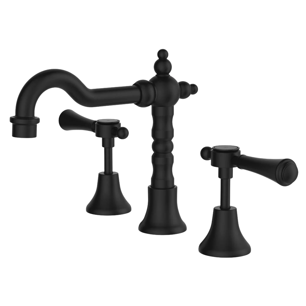 Fienza Lillian Lever Basin Set Matte Black
