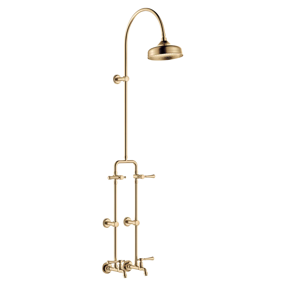 Fienza Lillian Lever Exposed Rail Shower And Bath Set Urban Brass
