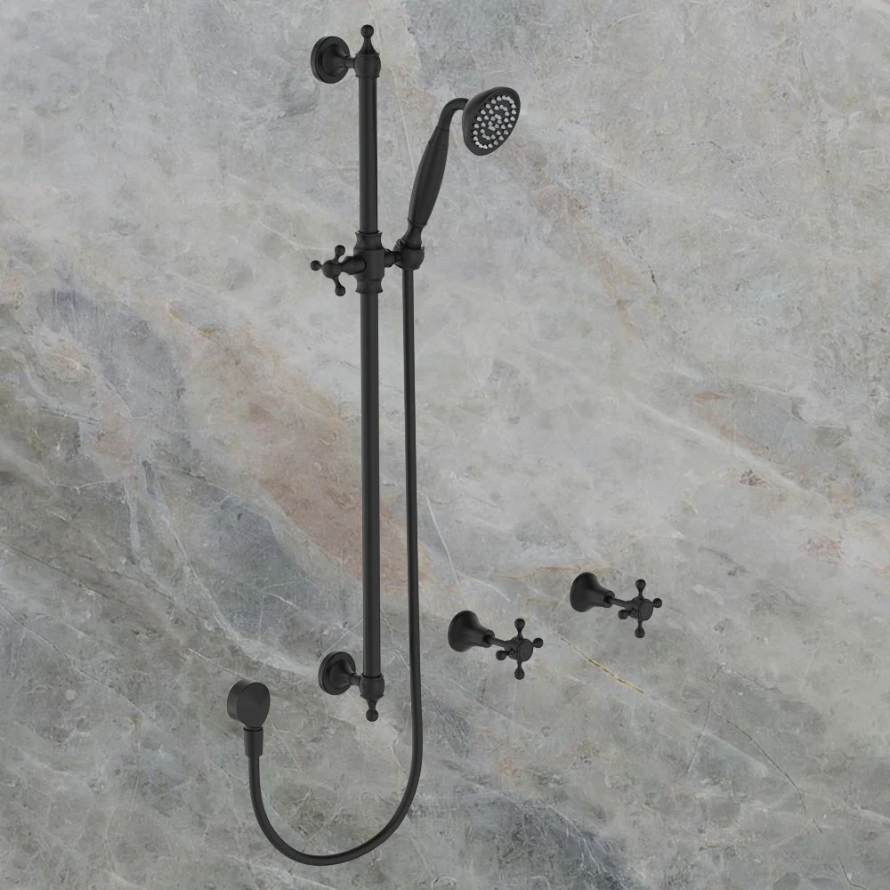 Fienza Lillian Rail Shower Set Matte Black - Image 2