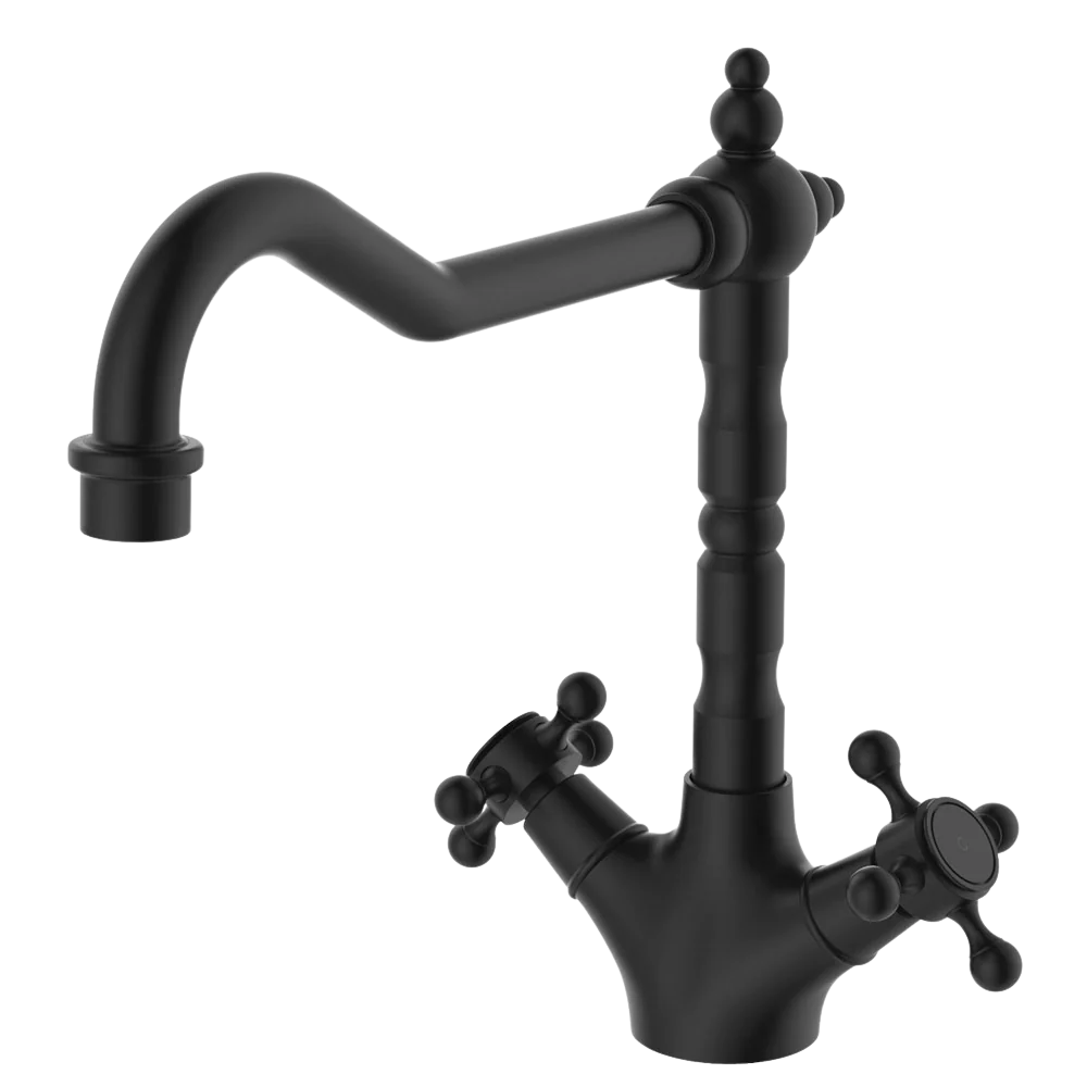 Fienza Lillian Shepherds Crook Sink Mixer Matte Black - Image 3