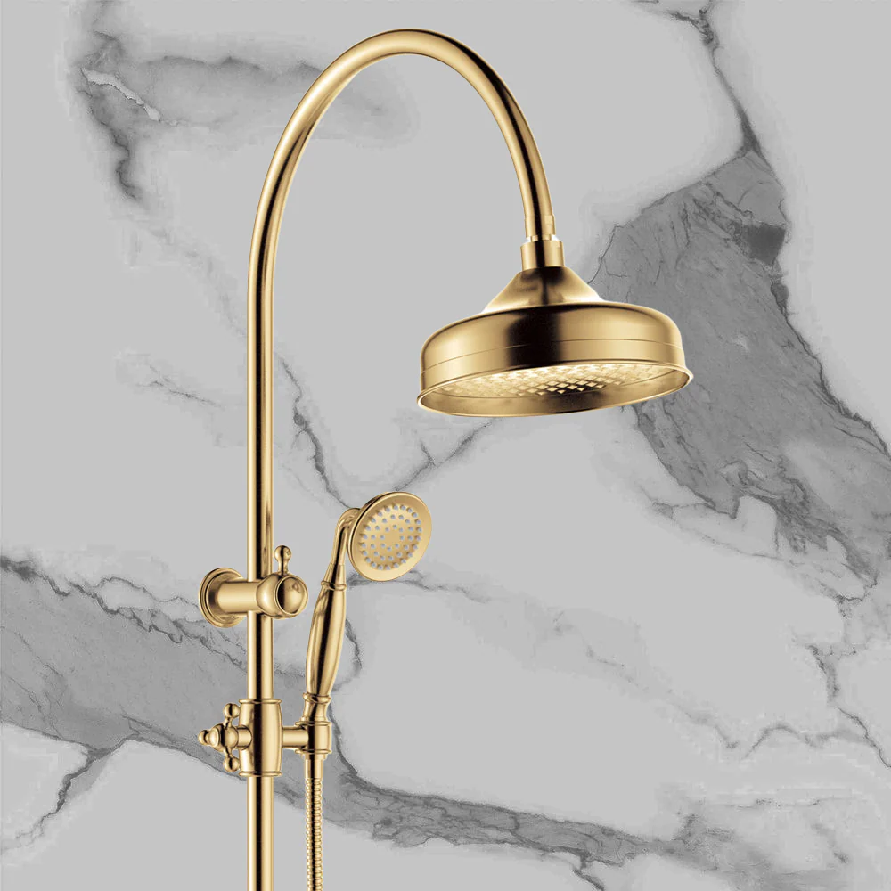 Fienza Lillian Twin Shower Urban Brass - Image 2