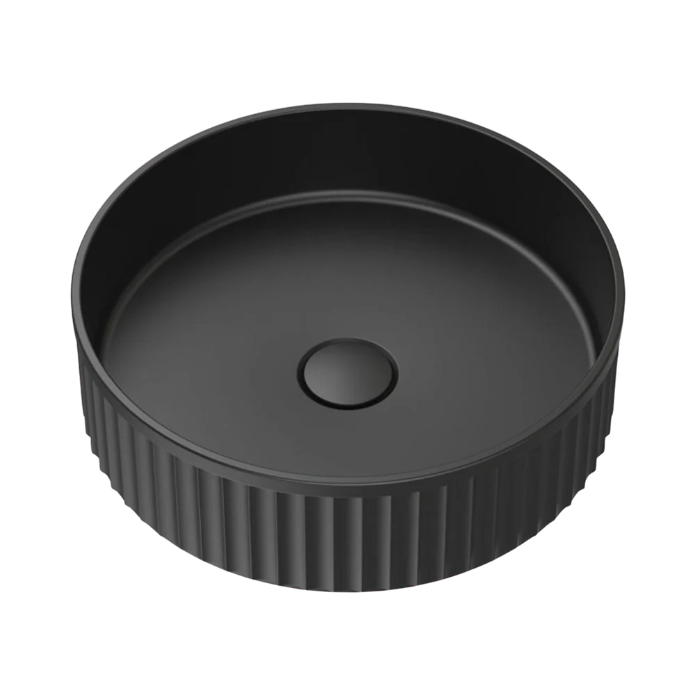 Fienza Minka Round Solid Surface Above Counter Basin Matte Black - Image 3