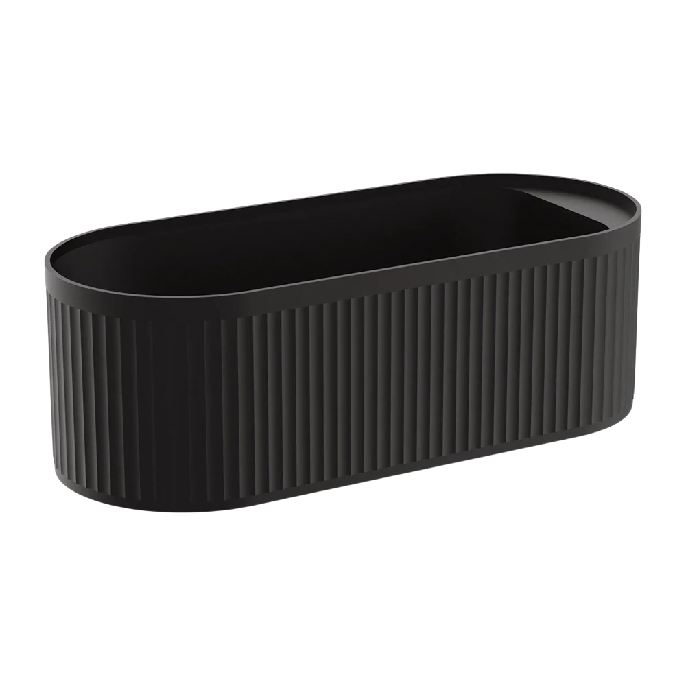 Fienza Minka Solid Surface Bath 1700mm Matte Black - Image 3