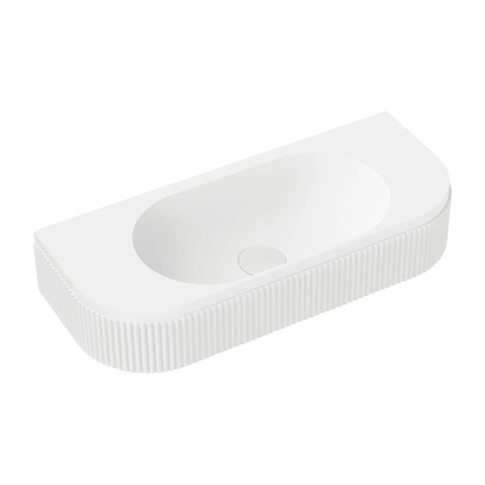 Fienza Minka Solid Surface Wall Hung Basin Matte White