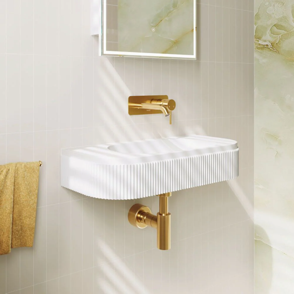 Fienza Minka Solid Surface Wall Hung Basin Matte White - Image 2