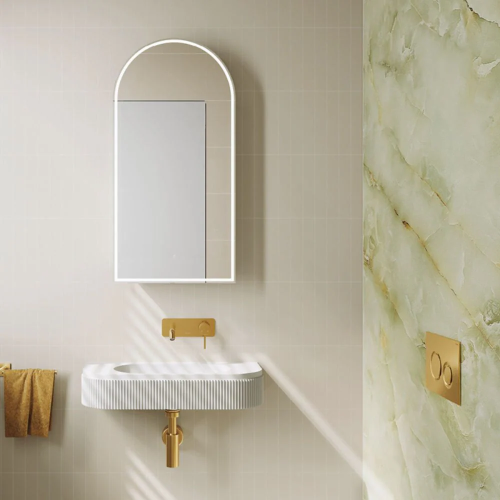 Fienza Minka Solid Surface Wall Hung Basin Matte White - Image 5