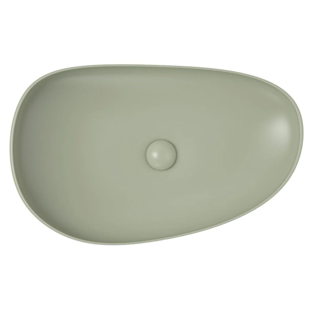 Fienza Pebble Large Above Counter Basin Matte Olive - Image 5