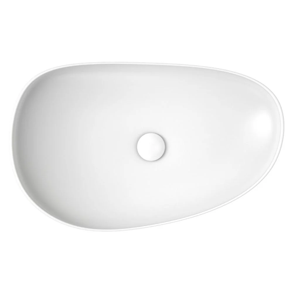 Fienza Pebble Large Above Counter Basin Matte White - Image 5