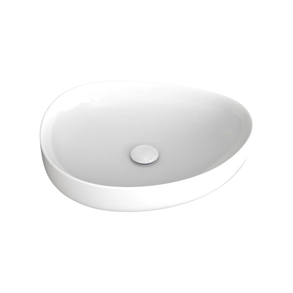 Fienza Pebble Medium Above Counter Basin Gloss White - Image 3