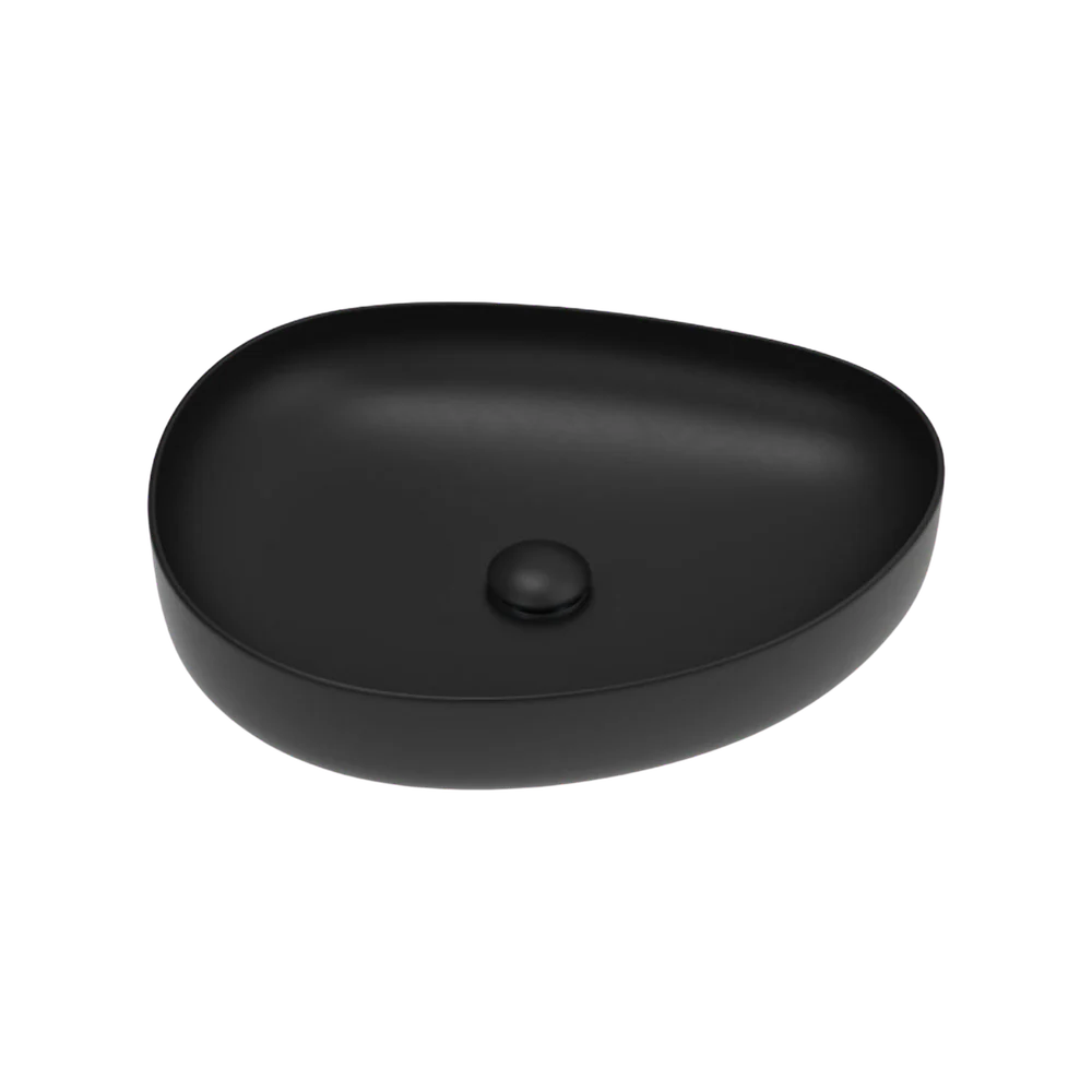 Fienza Pebble Medium Above Counter Basin Matte Black - Image 3