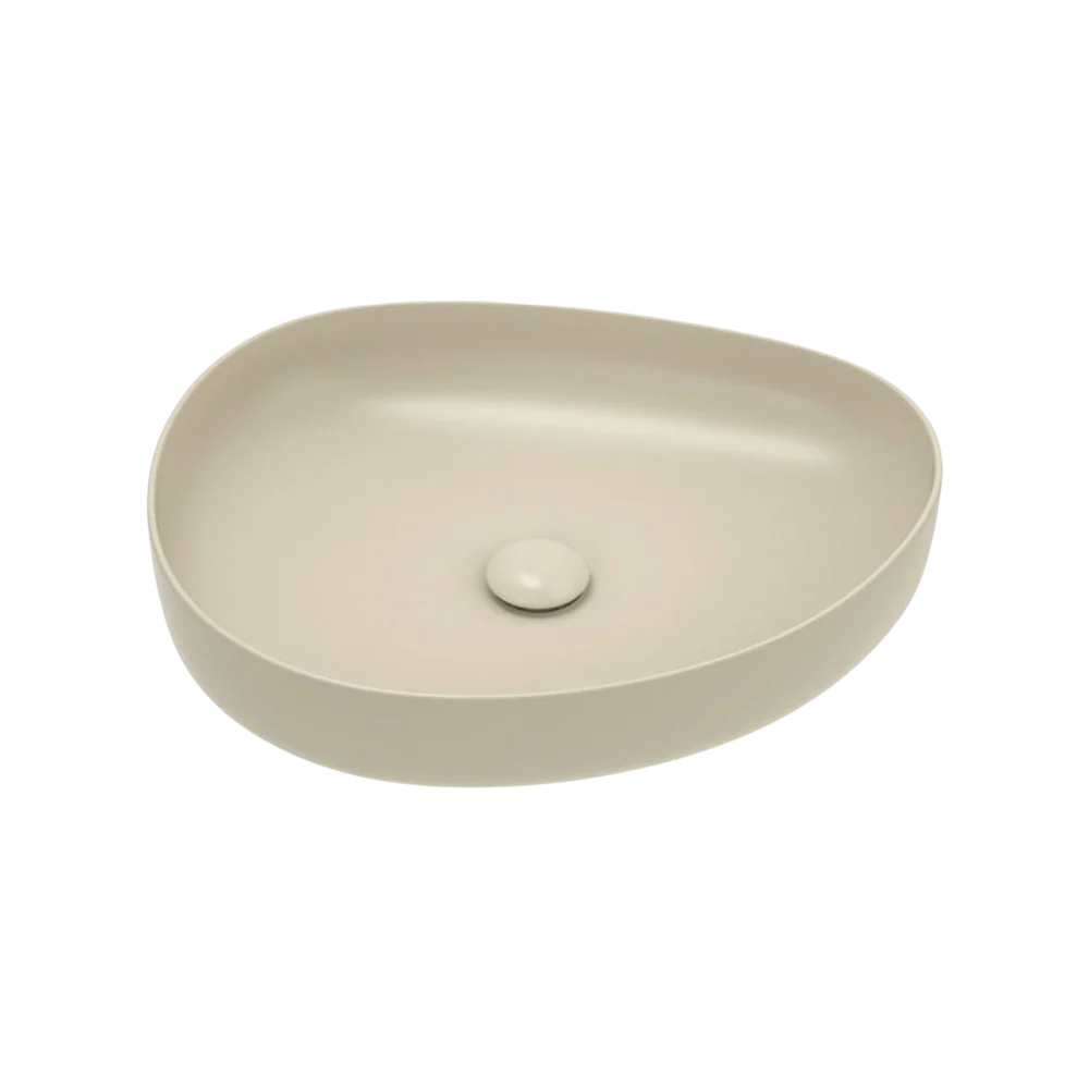 Fienza Pebble Medium Above Counter Basin Matte Khaki - Image 3
